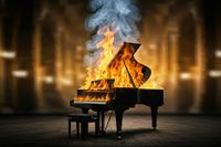 burning piano I